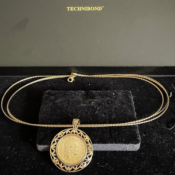 Technibond 200 Lira Coin on 16" Necklase. - Picture 5 of 5